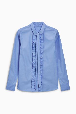 Tie Neck Ruffle Shirt